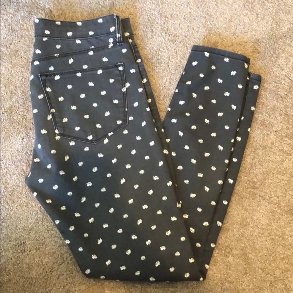 Topshop Moto Daisy print jeans